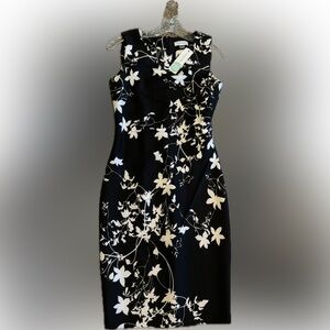 Calvin Klein Melodie Floral Scuba Knit Dress Sz 2